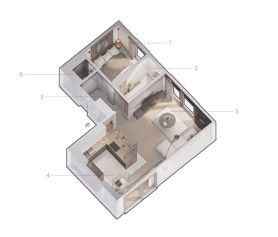 Apartment Layout Room Design Interior