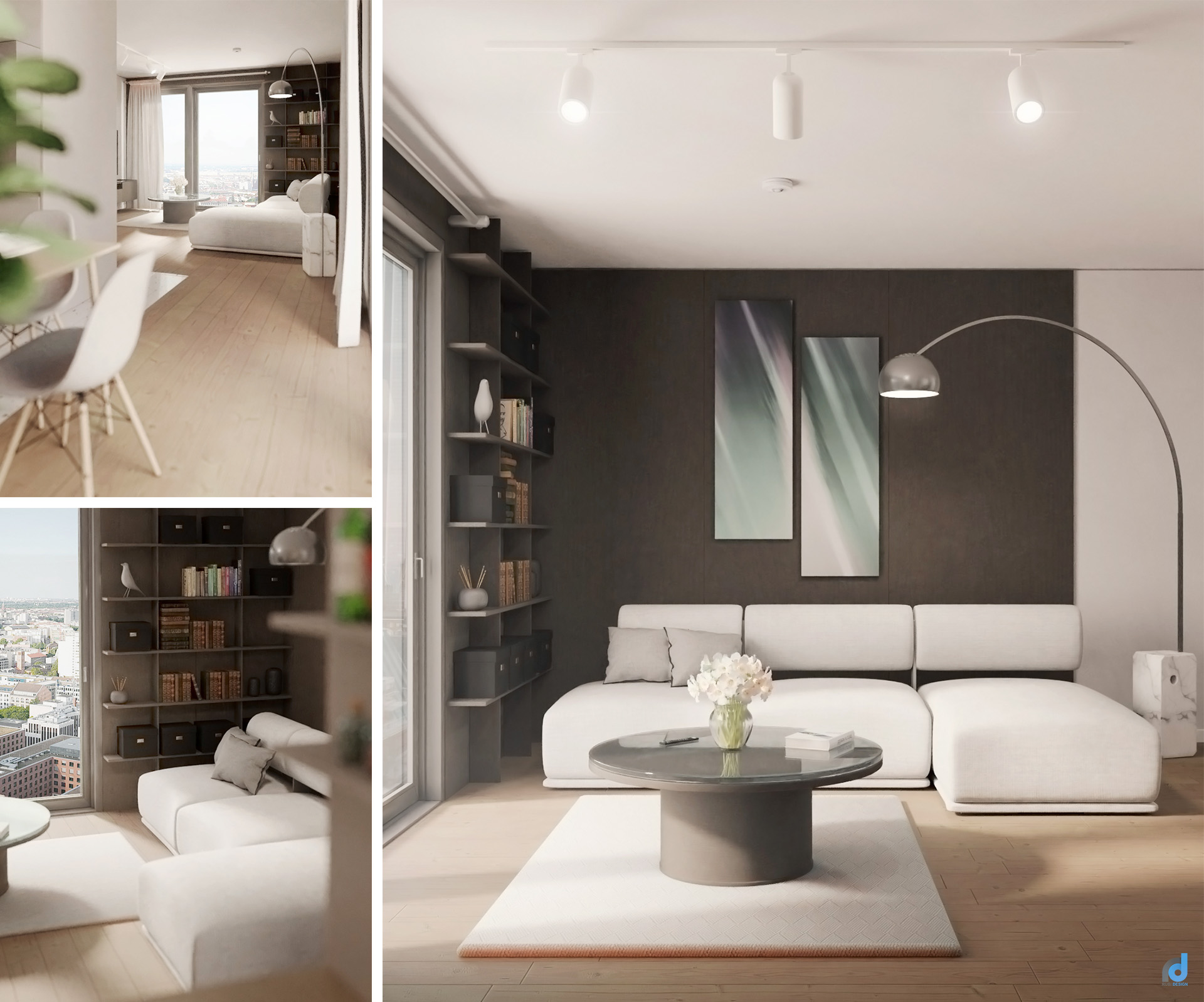 Apartment Berlin -living room interior design