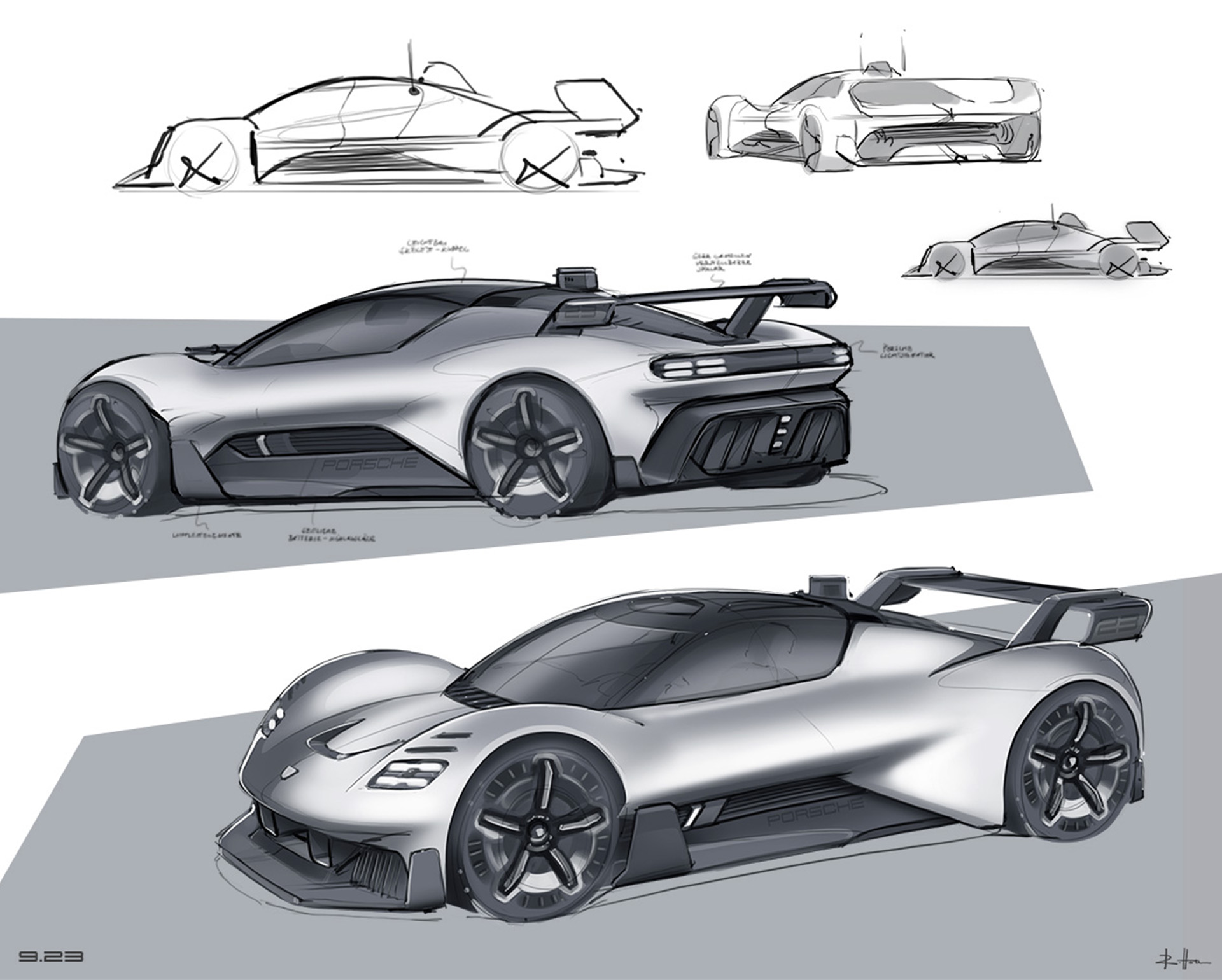 Porsche 923 Sketches